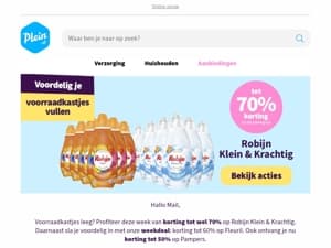 Nu tot 70% voordeel op Robijn Klein & Krachtig