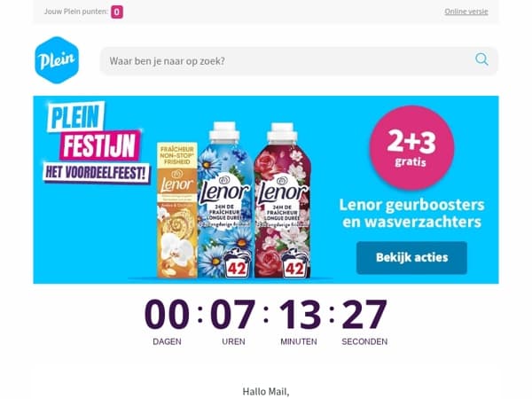 Allerlaatste dag Pleinfestijn, profiteer nu! 💙 🎉