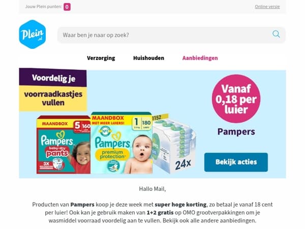 Pampers mega deal: deze week extra voordelig 👶