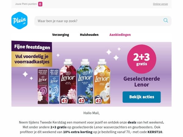 Ontvang dit weekend 10% extra korting op je bestelling