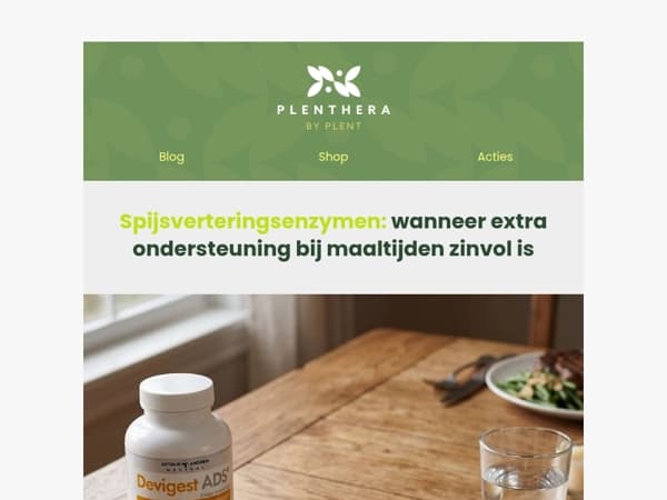 Houd je darmen blij met spijsverteringsenzymen! 🌱