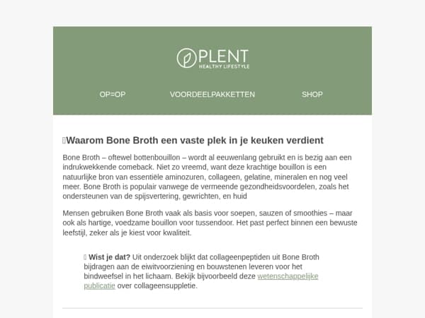 🌿 Waarom Bone Broth zo populair is + korting & receptenboekje