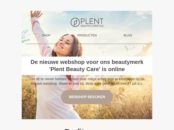 🎉 De nieuwe Plent Beauty Care webshop is live – vier het met ons mee!