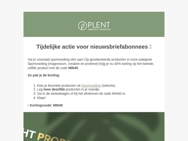 🎁-40% op 2e product en -5% extra op voordeelpakketten