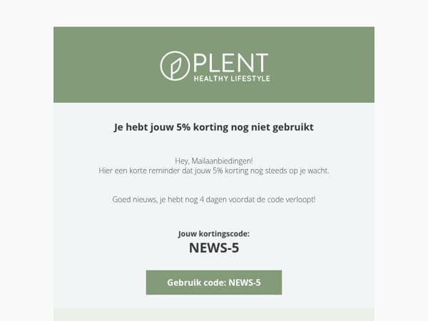 Je korting verloopt – verzilver nu! ⏲