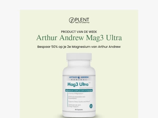 Product vd week: 50% korting op 2e Magnesium van Arthur Andrew