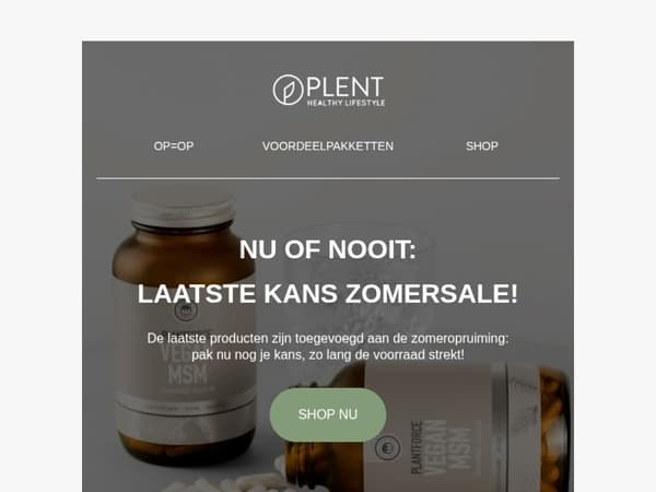 ☀️Nu of nooit: laatste kans zomersale!