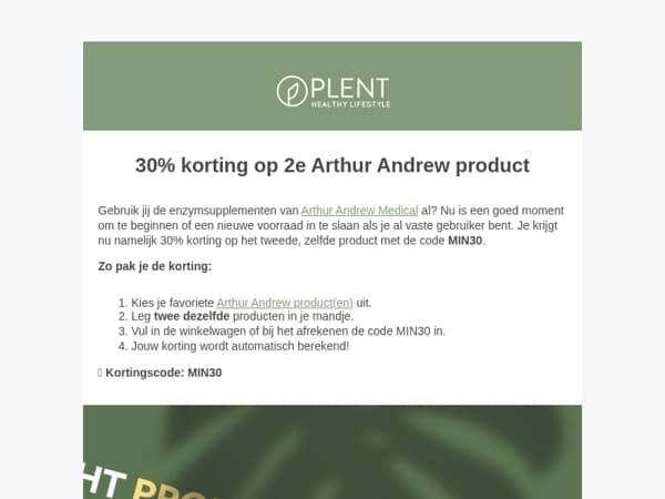 🎁-30% op 2e product van Arthur Andrew
