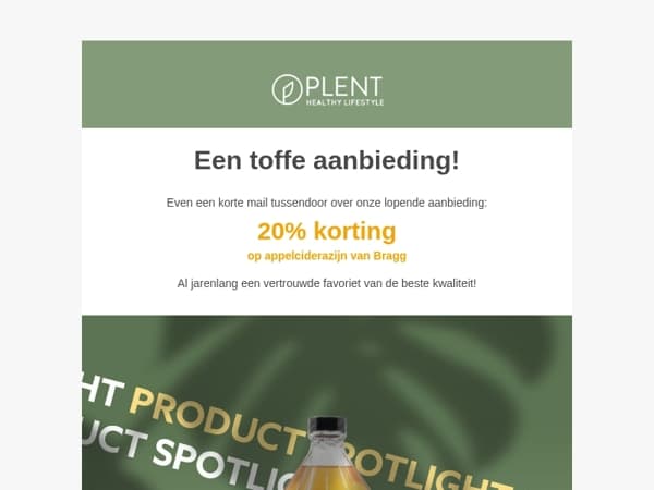 Zomeraanbieding: -20% Bragg Appelazijn✨