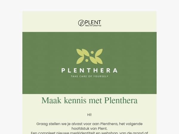 Maak kennis met Plenthera 🌿