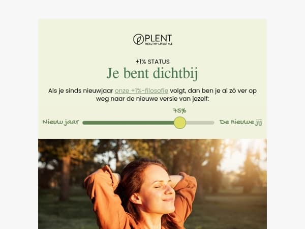 Je bent al 75% op weg 💛