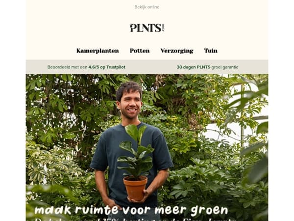 Je huis belde. Het wil meer planten. ☎️🌱