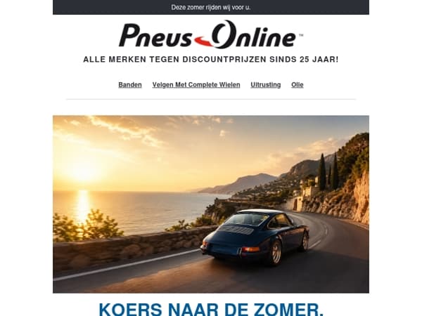 Uw exclusieve bandenaanbieding voor de zomer wacht op u☀️