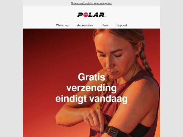 Gratis verzending eindigt vandaag