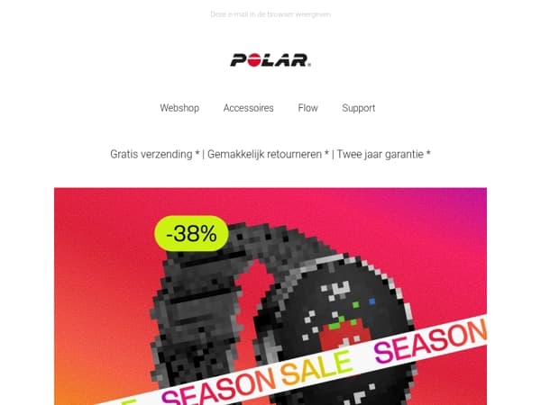 Raad eens op welk horloge je nu 38% krijgt