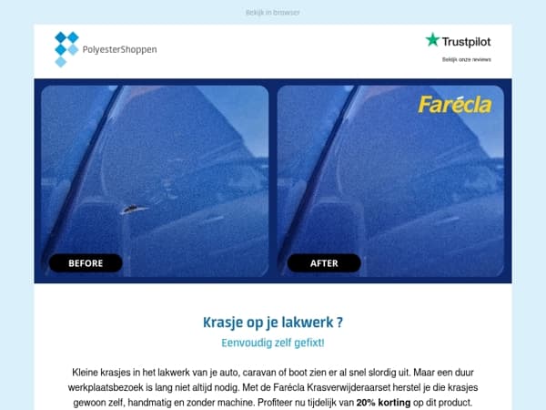 Tijdelijk 20% korting op de Farécla Krasverwijderaarset 💎