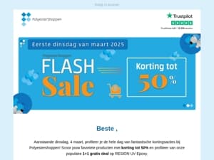 Flash Sale dinsdag 4 maart  ⚡ | RESION UV Epoxy 1+1 gratis