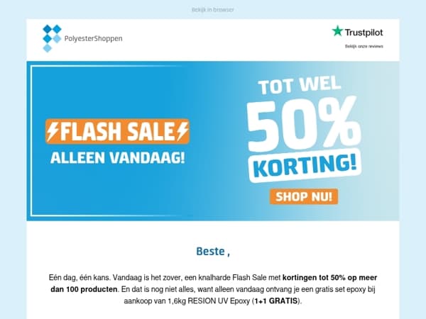 Alleen vandaag: RESION Epoxy 1+1 gratis en korting tot 50%  ✨