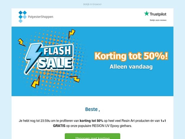 Laatste kans: korting tot 50% en Epoxy 1+1 gratis  ⌛
