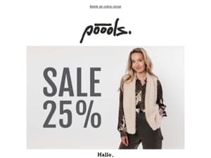 SALE! shop nu met 25% korting 👜