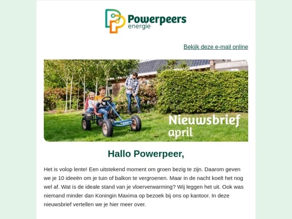 Start met het vergroenen van je tuin