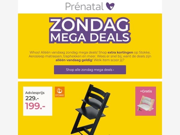 Zondag mega deals! Shop vandaag met EXTRA korting ✨​