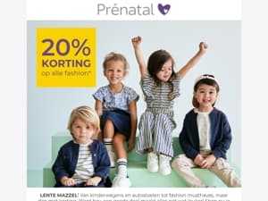 Shop till you drop! 20% korting op alle fashion 💛