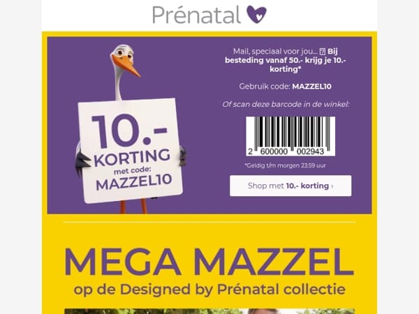 Speciaal voor jou… 👀 10.- extra mazzel korting