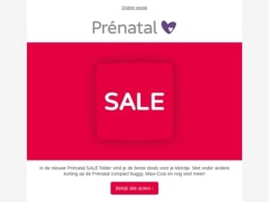 Ontdek nú de Prénatal SALE folder ❤️