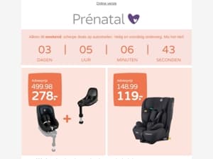 📢 Weekenddeal alert! Deals op autostoelen