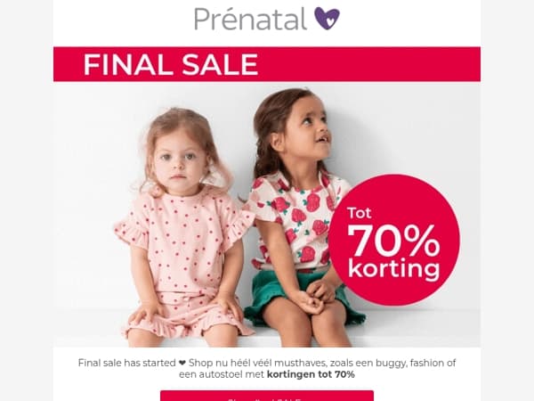 Final sale is here 💌 Tot wel 70% korting!