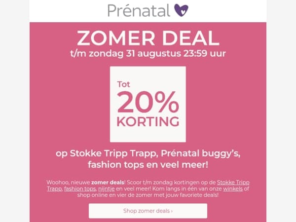 Mail zomer deal op Stokke Tripp Trapp, fashion tops en meer!