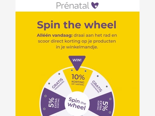 🎡 Alleen vandaag: draai aan het rad & maak kans op extra korting!