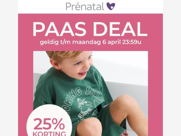 25% korting op jouw favoriete items! 🐣