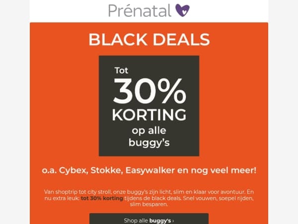 Always on the go? 🚶 Shop buggy’s tot 30% korting