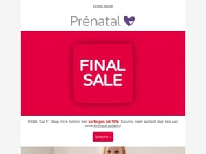 Final sale: tot 70% korting op fashion ❤️