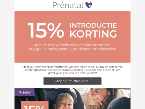 15% korting op de nieuwste Prénatal musthaves 💫