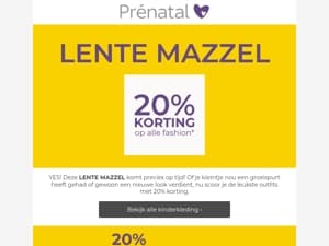 Groeispurt? Nú 20% korting op alle fashion 🤩