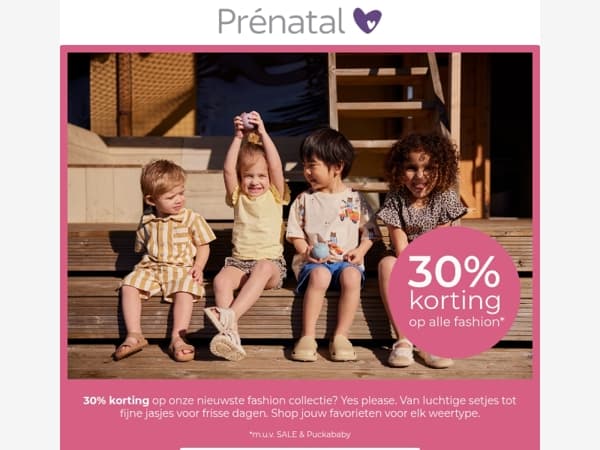 30% korting op fashion? Yes please 💜