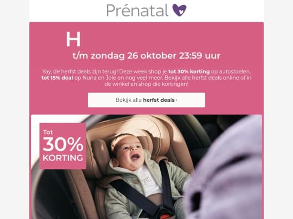 Nieuwe herfstdeals: tot 30% korting op autostoelen, slaapzakken & meer 🍁
