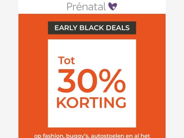 Psst… wij hebben early black deals! 🖤