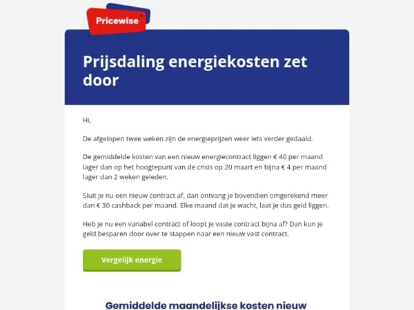 Energie update wk 21: Daling zet door