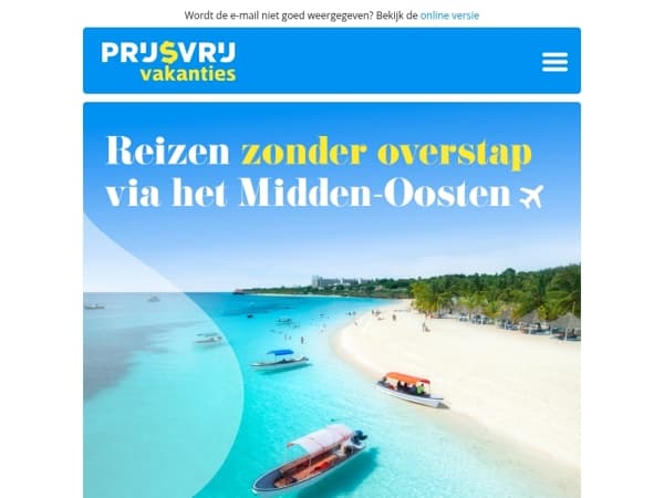Vijf verre zonvakanties zonder overstap in het Midden-Oosten ✈️