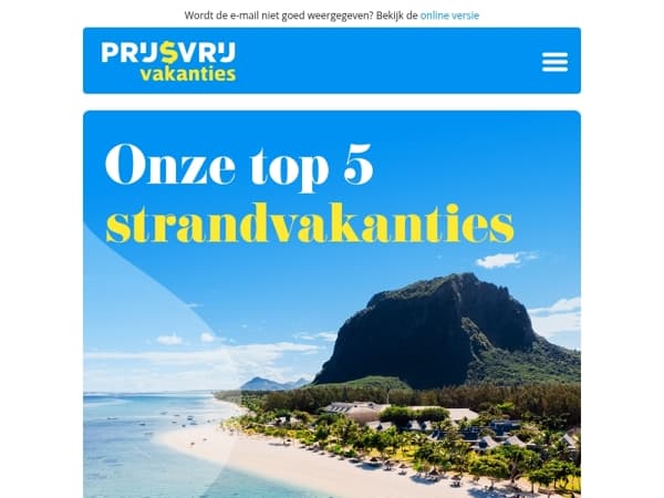 Onze top 5 strandvakanties ⛱️