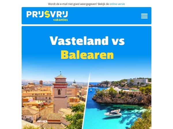 Ga jij voor het Spaanse vasteland of de Balearen? 🏝️