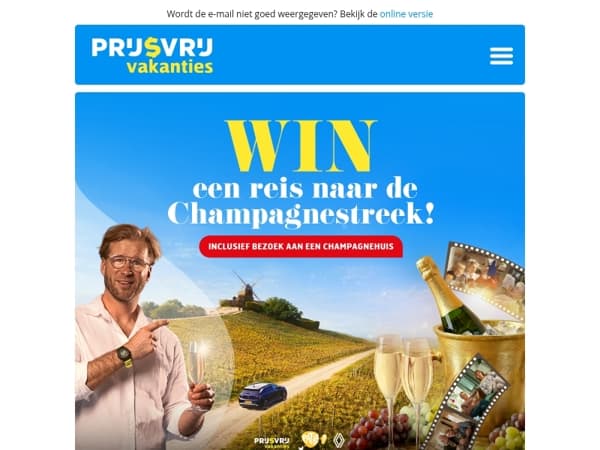 Win een reis naar de Champagnestreek 🍾