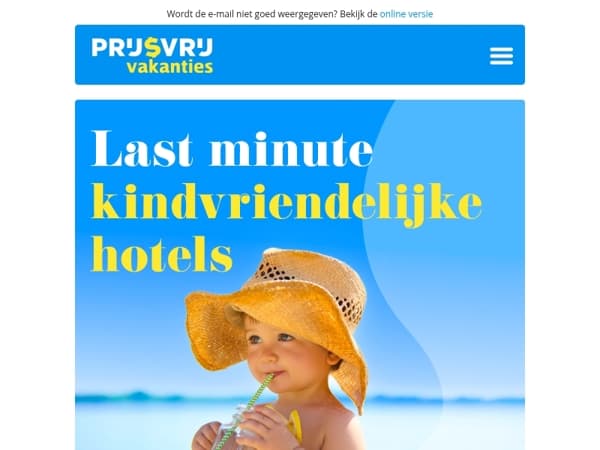 ☀️  Nog op zoek naar een last minute met kinderen?