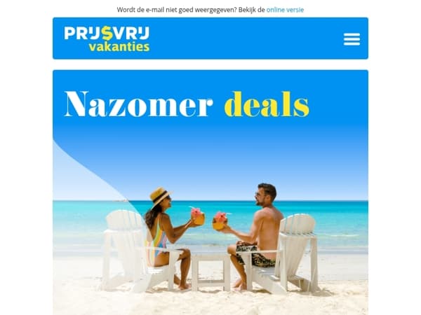 Nazomer Deals die je niet wil missen! ☀️🏝️