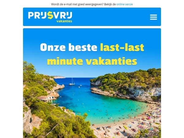 Maak haast voor onze last-last minutes!