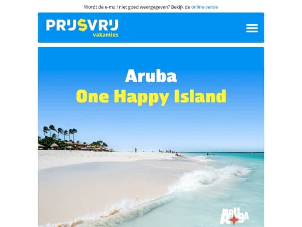 Ga mee op pad naar het stralende Aruba